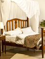 Half Tester bed with Fleur de Lis