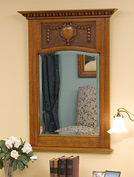 Console Mirror with Cartouche and Bell Drop