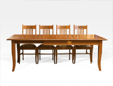 Silky Oak Table with shaped legs