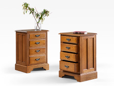 Silky Oak Bedside Table with drawer & shelf