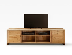 Blackbutt TV Cabinet with open shelves