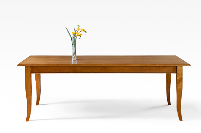 Silky Oak Table with shaped legs