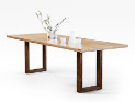 ‘U’ Leg Table – American Oak and Walnut