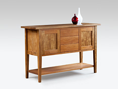 Blackbutt Contemporary Dining Table with mitred tenon legs