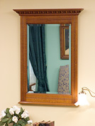 Console Mirror with Cartouche and Bell Drop
