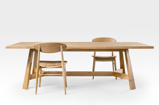 Blackbutt Dining Table with Splayed Legs
