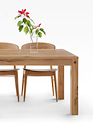 Blackbutt table with straight legs